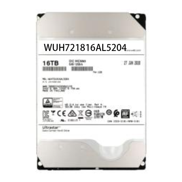 Original HDD WUH721816AL5204 DC HC550 HDD 16TB 7200RPM SAS 12Gb/s 512MB Enterprise Hard Drive