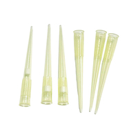 Consommables de laboratoire : Embouts de micropipette à faible rétention, embouts de micropipette jetables en plastique jaune pour laboratoire