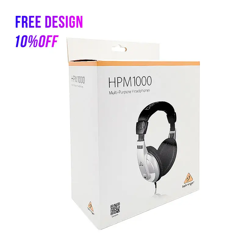 Customize headphone earphones packing paper box for electronic product