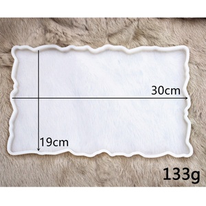 Irregular Large Tray Three Layer Resin Silicone Mold Making Geode <b>Coaster</b> Mould Silicone Casting Resin Mold - Product Image 3