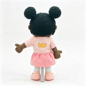 Marioneta de mano personalizada de niña negra, marioneta de mano para niños, marioneta de personaje femenino, marioneta de mano de peluche, marioneta infantil diversificada - Product Image 4