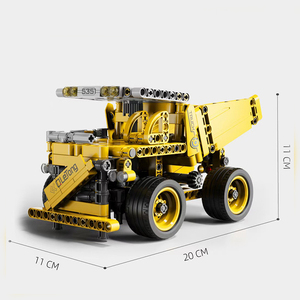 DIY Xây Dựng Đồ Chơi Máy Xúc Xô Khối Xây Dựng Xe Tải Kỹ Thuật Mô Hình Lắp Ráp Khối Gạch - Product Image 2