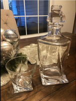 Ensemble de carafe personnalisé avec pierres à whisky et verre à whisky dans une boîte en bois pour cadeau promotionnel