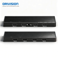 Tarjeta de Captura HDMI ORIVISION de 4 Canales 4K60, 4 Entradas y 1 Salida, Captura de Video UVC USB 3.0 con 4 Salidas HDMI en Bucle para OBS