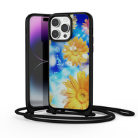 Stock d'usine Sublimation aluminium blanc avec double trous de corde suspendus Blancs de cas de téléphone portable pour iPhone 15 14 Pro Max couverture