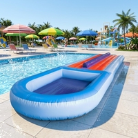 Grand toboggan aquatique gonflable YIBEI avec piscine, toboggan aquatique gonflable en PVC, jouet aquatique gonflable d'été pour les événements en plein air