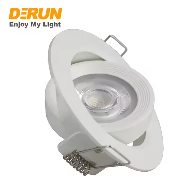 Plastic LED Ceiling Light 5W 7W 10W 15W 18W 24W 30W Round LED Downlight Angle Adjustable Recessed Flexible Lamp , LCL-PLASTIC