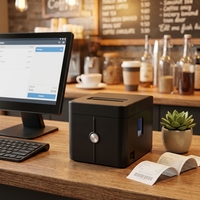 Printer Thermal POS CSN-58V 58mm Ringkas dengan USB LAN untuk Kafe, Toko Kopi, dan Mesin Kasir