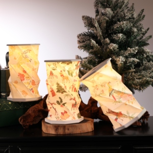 Lanternes en papier pliables pour <span class=keywords><strong>Halloween</strong></span>, décorations réutilisables, lumières LED à piles à intensité variable blanc chaud, décorations de fête effrayantes pour l'intérieur - Product Image 2