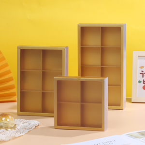 Scatola Dorata Semi-Trasparente per Pasticceria, Confezione Regalo per Pane, <span class=keywords><strong>Biscotti</strong></span> e Caramelle - Product Image 2