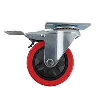 Roue pivotante de 4 pouces avec frein, roue en polyuréthane |   pour la mobilité des chariots et des déambulateurs |   Chariot et équipement |   Vente en gros