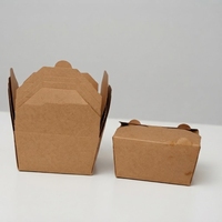 Boîte à poulet frit en papier kraft en gros avec logo personnalisé, conteneur alimentaire jetable pour l'emballage de plats à emporter des restaurants