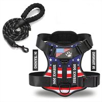 Harnais tactique de luxe personnalisé pour chien, ensemble avec sangle de poitrine en nylon 1000D, anti-explosion, réfléchissant, boucle réglable