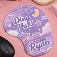 Tapis de souris ergonomique personnalisé avec repose-poignet pour ordinateur, impression par sublimation personnalisée, logo photo, base en caoutchouc