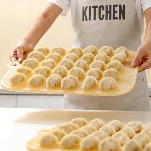 Alfombrilla para hacer dumplings de calidad alimentaria, rectangular, de polipropileno, antiadherente, para pasta, para cocina, tabla de cortar multifuncional con asa - Product Image 2