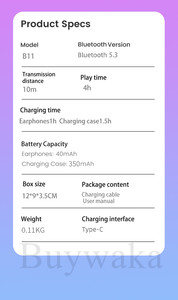 Nuevos Auriculares Deportivos Inalámbricos B11 con Traductor Integrado, Mini Traductor BT con Traducción en Línea de 100 Idiomas - Product Image 6