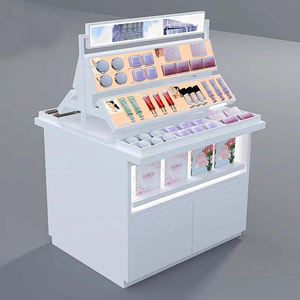 ארון תצוגה קוסמטי ננעל עם תאורת לד, ארון תצוגה יוקרתי לחנויות קמעונאיות, מדף לחנות יופי, ויטרינה לבשמים, מדף סופרמרקט, מדפים תיל. - Product Image 4