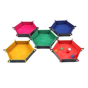 Plateau à dés pliable en cuir PU de qualité supérieure, multicolore, durable, portable, pour jeux de table RPG DND - Product Image 1