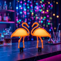 Enseigne lumineuse LED néon Flamant rose personnalisée, Décoration murale USB à intensité variable pour chambre, fête, maison, Cadeau unique et personnalisé