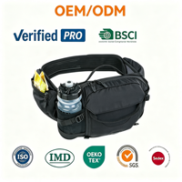 Sac banane de sport résistant à l'eau personnalisé sac de ceinture d'hydratation de course à pied de voyage sac de taille de cyclisme de gravier pour hommes avec vessie d'eau