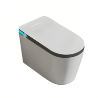 Toilette intelligente entièrement automatique tout-en-un avec siège chauffant, double chasse d'eau, siège surdimensionné, chasse d'eau puissante et réservoir d'eau intégré