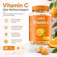 Complément alimentaire en gommes à la vitamine C (acide ascorbique) pour renforcer l'immunité, marque privée OEM, pour enfants, adolescents et adultes