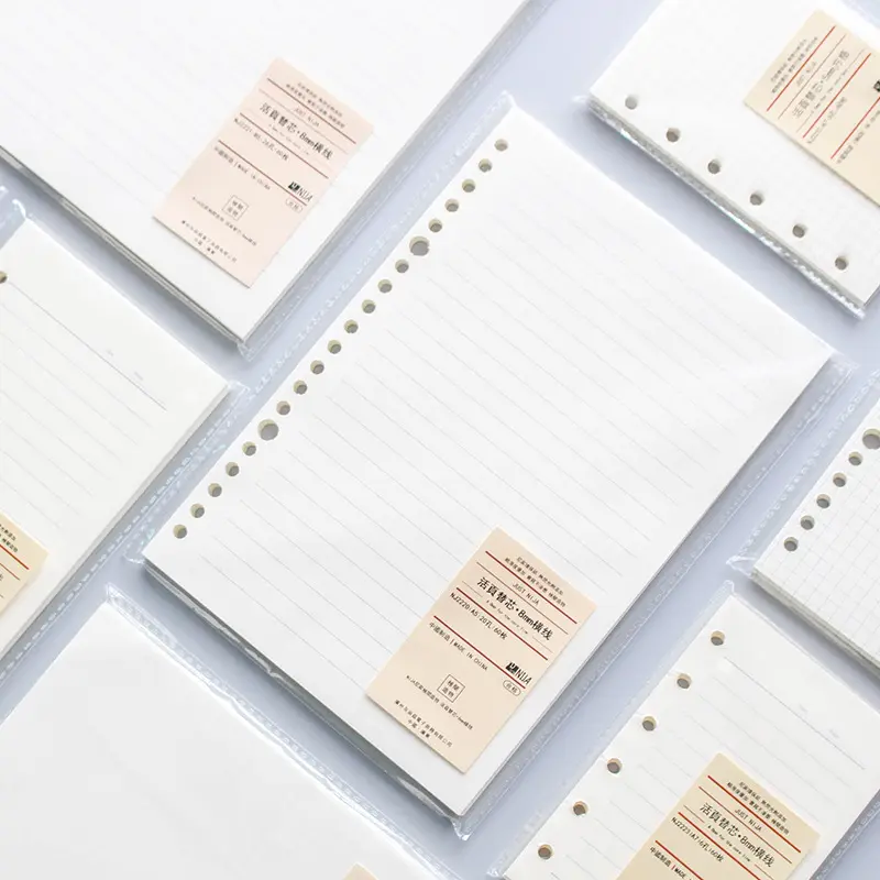 สมุดโน๊ตโรงเรียนกระดาษทรงหลวม B5 80G,สมุดวาดเส้นเดี่ยวภาษาอังกฤษคอร์เนลเปล่าสมุดวางแผนรายวันกระดาษฟิลเลอร์60แผ่น