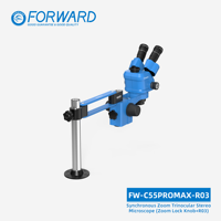 Microscope trinoculaire FORWARD FW-C55Promax-R03 Ultra HD avec zoom 55X et bras pour téléphone portable, outil de soudage de circuits imprimés