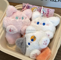 Porte-clés en peluche chat de dessin animé Kawaii, mini jouet en peluche doux, pendentif de sac, accessoires décoratifs