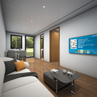 Maison préfabriquée en conteneur extensible Petite maison Maison mobile modulaire avec panneau solaire Maison pliable portable de 20 pieds