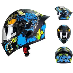 Wholesale Abs Men New Fashion Custom Full Face ice hockey carbon fiber motorcycle helmet