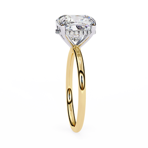 Bague de fiançailles pour femme en or massif 18 carats avec diamant de laboratoire taille brillant, certifiée IGI, plaqué rhodium, luxe, couleur D, gravure laser - Product Image 5