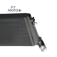 Kit de Intercooler Negro para 06-10 GTI 2.0 FSI TSI MK5 MK6 /AUDI A3, Núcleo de Barra y Placa, Tamaño 600*415*65mm