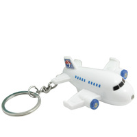 Porte-clés led en forme d'avion 3d, lampe de poche Led pour avion, porte-clés