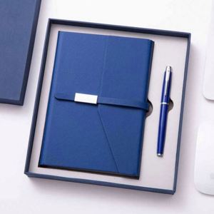 Eco-Friendly Customizable A5 Notebook Gift Set with 100 Sheets Cute Leather Cover Business Roller Pen and Bottle for Writing - Product Image 1