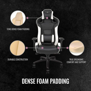 Chaise de jeu ergonomique de luxe OEM durable, style siège <span class=keywords><strong>baquet</strong></span> de course E-sports, grande taille, noire et rouge, livraison gratuite - Product Image 4