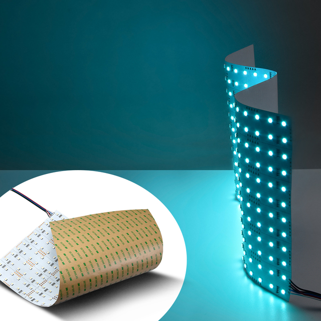 Flexible 24V PWM 288leds 480x240mm SMD5050 RGBW 12leds Segment Bendable Led Panel Light Flexible LED Backlight Sheet