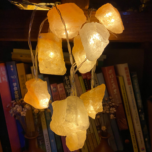 Luci per la stringa di cristallo rosa naturale per uso interno di decorazioni per la casa - Product Image 1