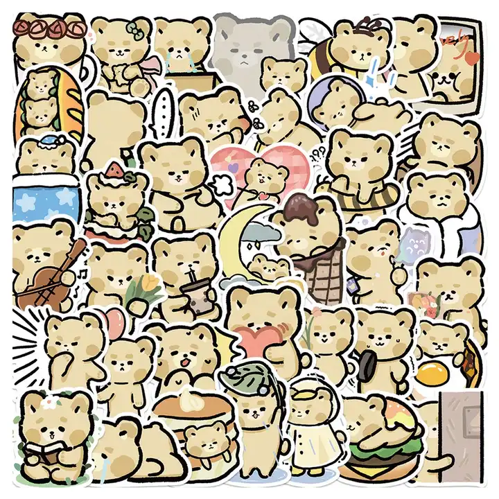 Kawaii Animal Number Stickers, Cute Scrapbook Supplies