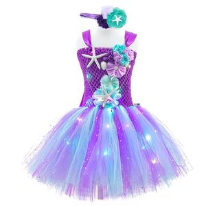 Robe tutu sirène pour filles en taffetas carré imprimé floral mini longueur écologique et respirant pour les fêtes d'anniversaire d'Halloween - Product Image 2