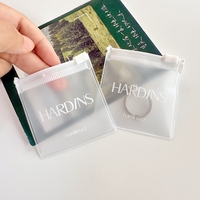 Sacs Ziplock Personnalisés Givrés de Petite Taille, Durables, pour Boucles d'Oreilles, Mini Sacs d'Emballage Transparents en PVC avec Logo Imprimé, Pochette à Bijoux