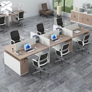Moderner Callcenter Holz-Modularer Büroschreibtisch Cubicle-Arbeitsplatz Langlebige Konstruktion für 4-6 Personen Büromöbel - Product Image 4