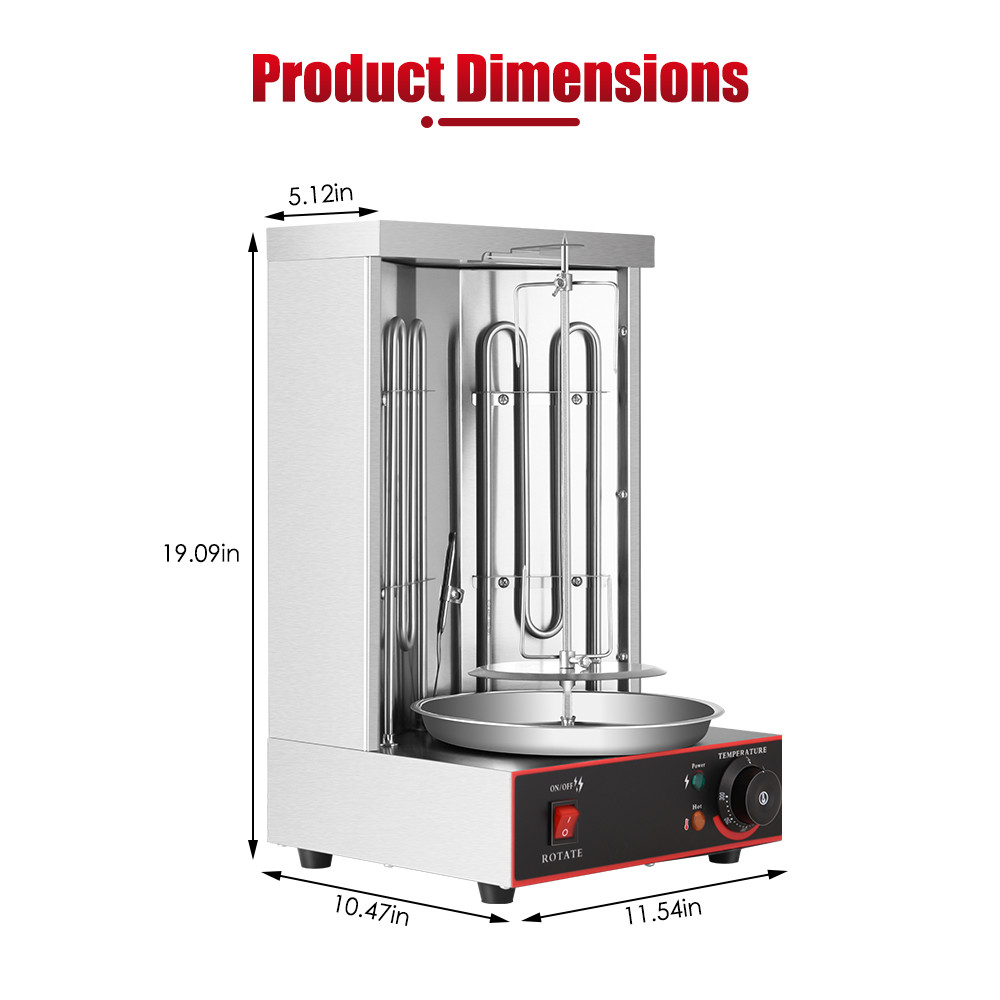 Shawarma Maker Commercial Semi-Automatic Electric Toaster Chicken Doner Kebab Shawarma Grill Equipment Machine