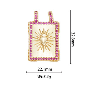 Fashion Pendant Necklace 18k Copper Electroplated Evil Eye Geometric Design Unisex Jewelry Fall 2024 Yiwu Origin - Product Image 4