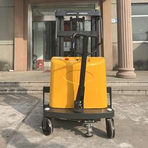 Apilador semieléctrico de primera clase 1000Kg Capacidad de carga 1600mm Altura de elevación Restaurante Carretilla elevadora adecuada Precio preferencial - Product Image 5