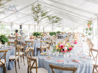 Offre Spéciale de grande taille tente de fête de mariage blanche profil en aluminium PVC tissu coupe-vent PVC couverture pour les événements en plein air