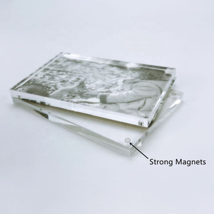 4X6 Heldere Dubbelzijdige Acryl Foto Blok <span class=keywords><strong>Frame</strong></span> Met Magnetische Acryl Fotolijst Voor Tafelblad Display - Product Image 3