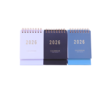 Calendriers de bureau personnalisés en gros, nouveau design créatif, couverture rigide illustrée, décoration de bureau simple