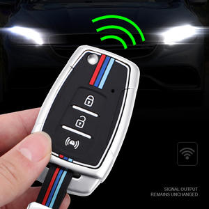 Coque de clé de voiture à distance en métal dur à 3 boutons Fob Smart Car Key Case Cover avec porte-clés en alliage de zinc Convient pour Ssangyong - Product Image 6