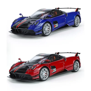 Coche de Metal Fundido a Presión Pagani Huayra, Modelo de Hipercoche a Escala 1:18 con Puertas Abribles, Efectos de Sonido y Luz, Interior Detallado Premium - Product Image 4